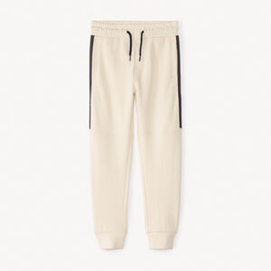 Chándal de felpa liso con rayas para niño 