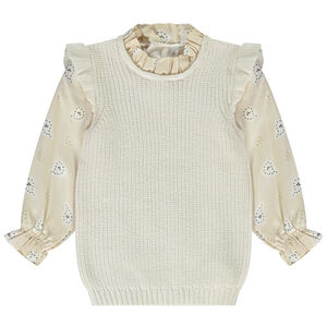 Chaleco sin mangas efecto 2 en 1 para bebé niña 