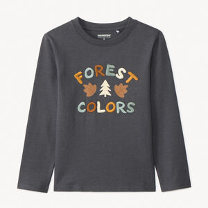 T-shirt manches longues brodé et printé pour garçon  Main T-shirt manches longues brodé et printé pour garçon