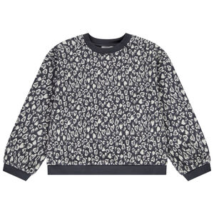 Sudadera de jacquard con estampado de corazones para niña 