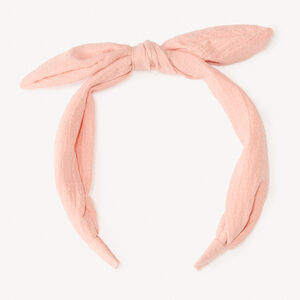 Diadema de tela con nudo para niña 