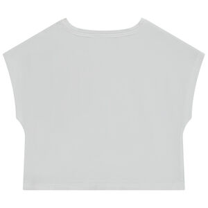Camiseta manga corta forma caja con print fantasía niña 