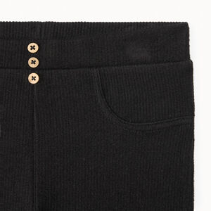 Legging evasé de punto acanalado liso para niña 