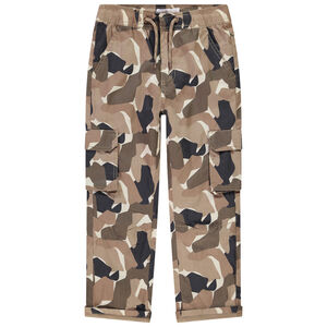 Pantalón cargo estampado de camuflaje para niño 