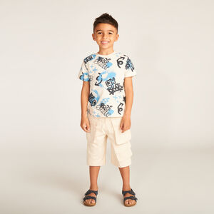 Camiseta de manga corta con estampado de grafitis para niño 