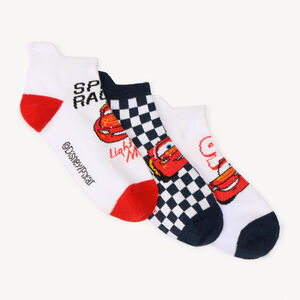 Paquete de 3 calcetines cortos Flash McQueen de Disney-Pixar para niño 
