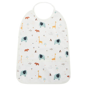 Babero impermeable con bolsillo y cuello elástico estampado savana  Main Babero impermeable con bolsillo y cuello elástico estampado savana