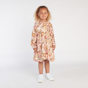 Vestido de manga larga con estampado folklórico para niña  Main Vestido de manga larga con estampado folklórico para niña