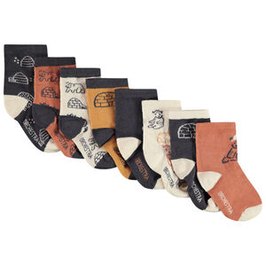 Pack de 8 pares de calcetines con estampado de osos para bebé niño 