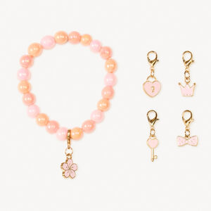 Pulsera de perlas con charms intercambiables para niña 