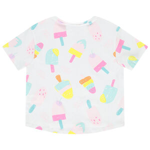 Camiseta de manga corta con estampado fantasía niña 