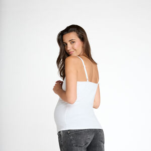 Top de lactancia liso con tirantes finos ajustables 