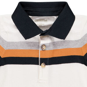 Polo manga larga rayas a contraste 