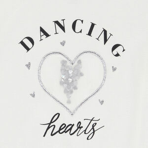 Camiseta de manga larga con hombreras y estampado para niña 