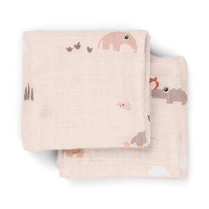 Muselina bebé pack 2 uds Playground - Rosa 
