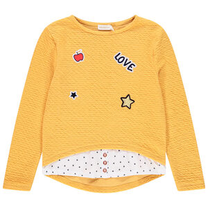 Sweat en molleton à badges pour enfant fille Main Sweat en molleton à badges pour enfant fille