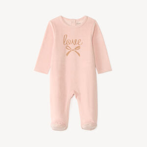 Pijama de niña en terciopelo con estampado lindo. 