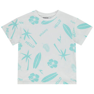 Camiseta manga corta estampado playa para niño 