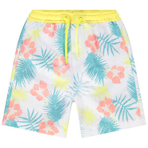 Short de baño de microfibra estampado hibisco para bebé niño 