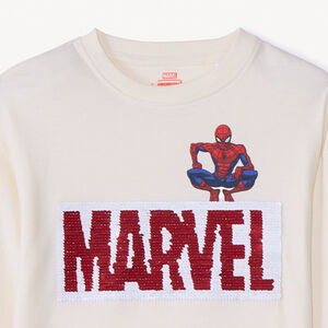 Camiseta de manga larga de Spider-Man Marvel con lentejuelas mágicas niño. 