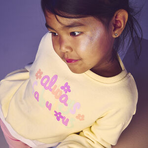 Sudadera oversize estampada para bebé niña 