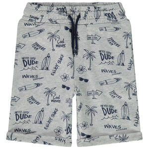 Bermudas de felpa estampada para niño 