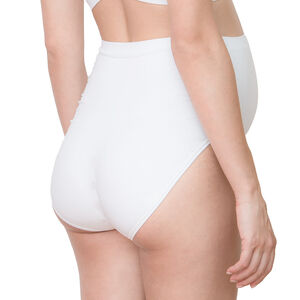 Pantalones de maternidad de cintura alta sin costuras en color liso 