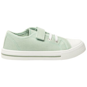 Zapatillas bajas de lona con cordones elásticos y velcro para niño 