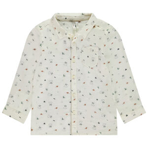 Camisa de gasa de algodón con bolsillo para bebé niño 