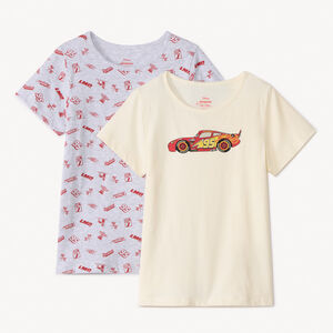 Lote de 2 camisetas interiores Cars Disney para niño 