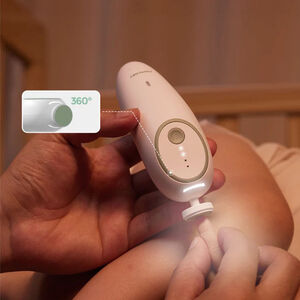 Lima de uñas eléctrica para bebé y adultos blanco/ verde 