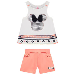 Conjunto de 2 piezas con tirantes y short de Minnie Disney para niña 