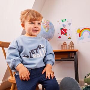 Sudadera de felpa oversize estampada para bebé niño 