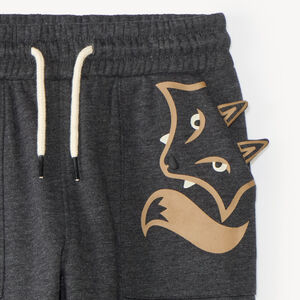 Pantalones de chándal para niño en felpa con bolsillo divertido 