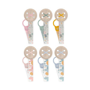 Sujetachupetes broche redondo con cinta (modelo aleatorio) 