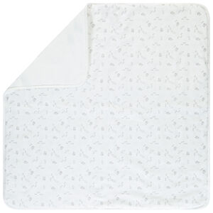 Manta de terciopelo estampado de plumas 