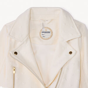 Chaqueta perfecta de jacquard con motivos de corazones para bebé niña 