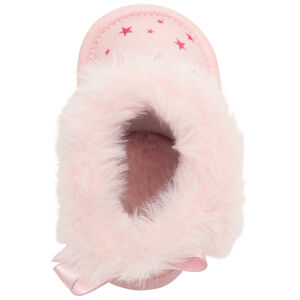 Botines suaves para bebé niña con estrellas y forro de peluche 