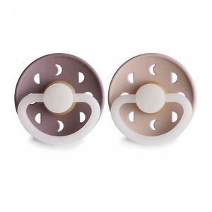 Pack de 2 chupetes de látex 0-6M Moon Night TW. Mauve/ Blush 