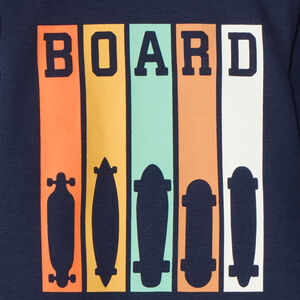 Camiseta térmica estampada de cuello alto para niño 