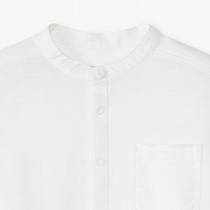 Camisa de manga larga con cuello mao niño 