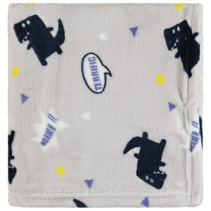 Manta de sherpa con estampado de dinosaurios 