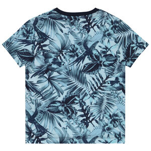 Camiseta de manga corta estampada de naturaleza para niño 