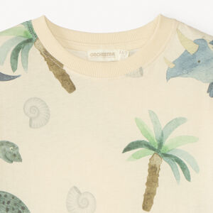 Camiseta de manga corta con estampado de dinosaurio niño 