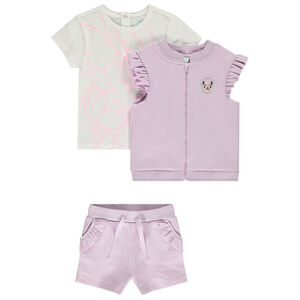 Conjunto de 3 piezas de felpa con chaleco Minnie Disney para bebé niña 