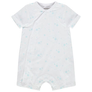 Pelele corto de algodón con estampado de estrellas 