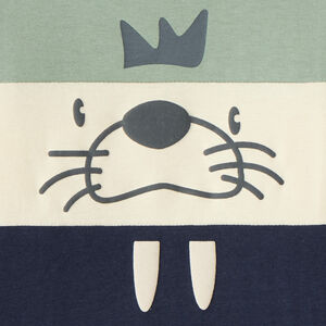 Camiseta de manga larga para bebé niño con estampado divertido. 