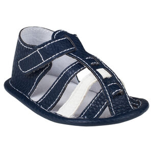 Zapatos descubiertos cintas de aspecto cuero 