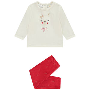 Set pyjama 2 pièces en velours avec reine fantaisie pour bébé fille avec ouvertures différentes selon l'âge  Main Set pyjama 2 pièces en velours avec reine fantaisie pour bébé fille avec ouvertures différentes selon l'âge