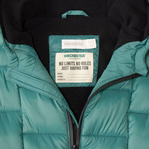 Chaqueta de niño para climas muy fríos con capucha de micropolar 